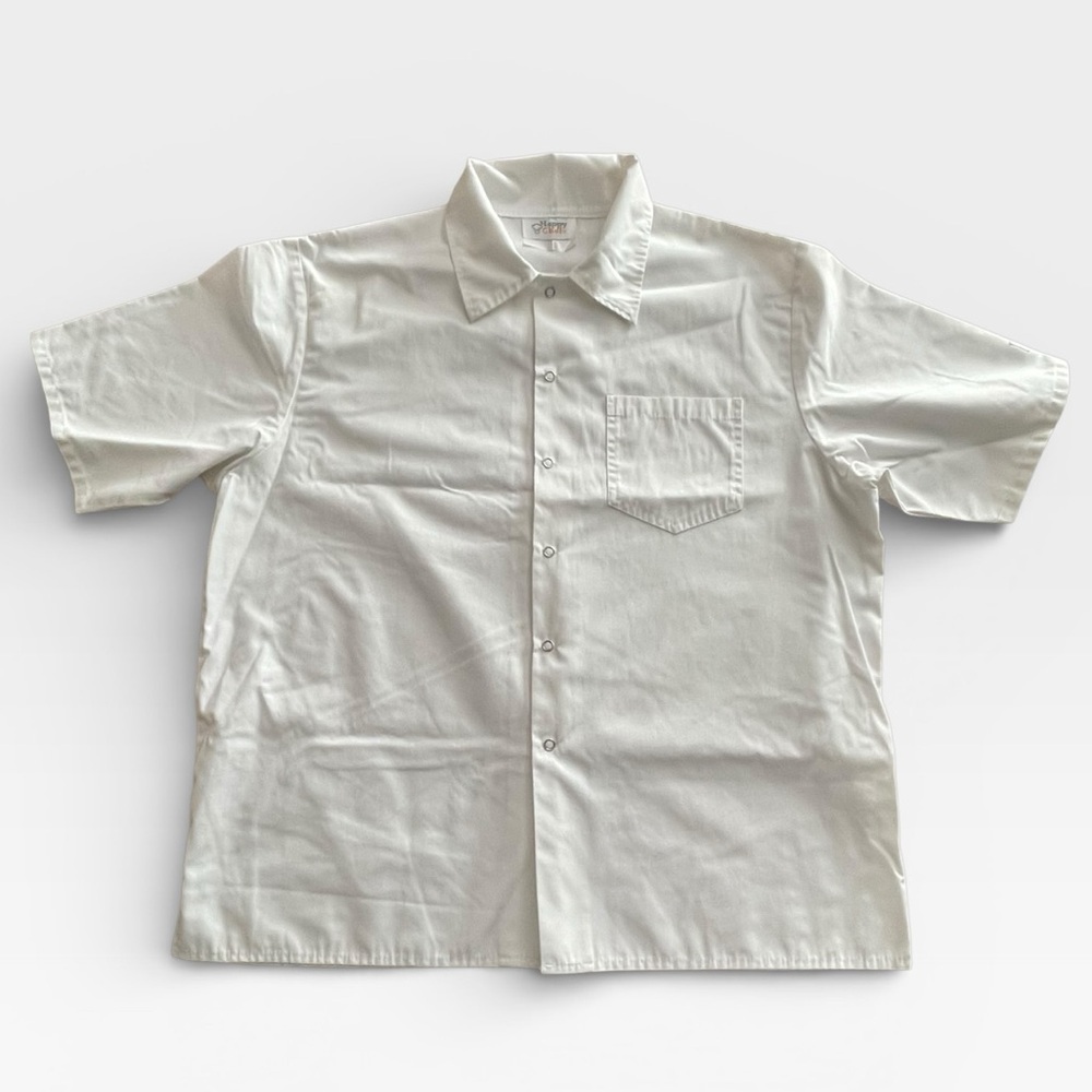 Happy Chef Pack of 4 White Kitchen Shirts Workwear